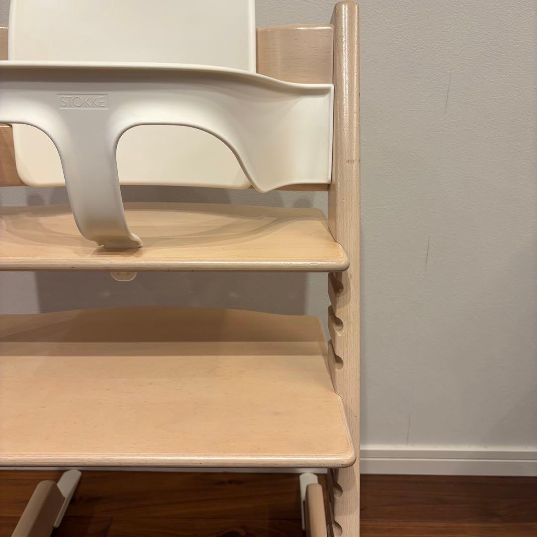 ストッケ トリップトラップ ホワイトウォッシュ ベビーセット付 S/N4