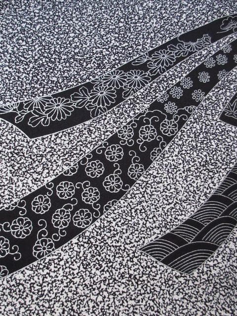 着用少ない！たたき染め＊金彩＊刺繡＊白＆黒＊作家物＊訪問着＊１６１ｃｍ＊裄６５
