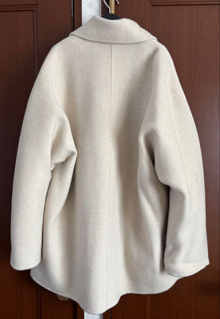 【NOBLE キャメルミックスリバージップコート 38】