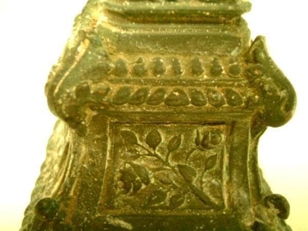 フランス アンティーク ルルドの聖母像 台座教会彫刻 18cm 19世紀頃