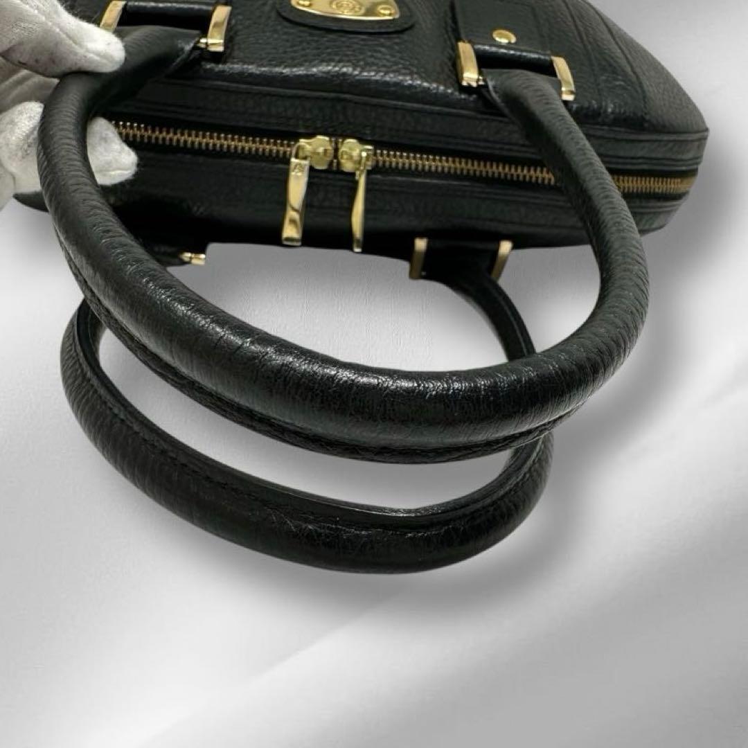 ちーちゃん様 ATAO アタオ ハンドバッグ アップル レザー ブラック