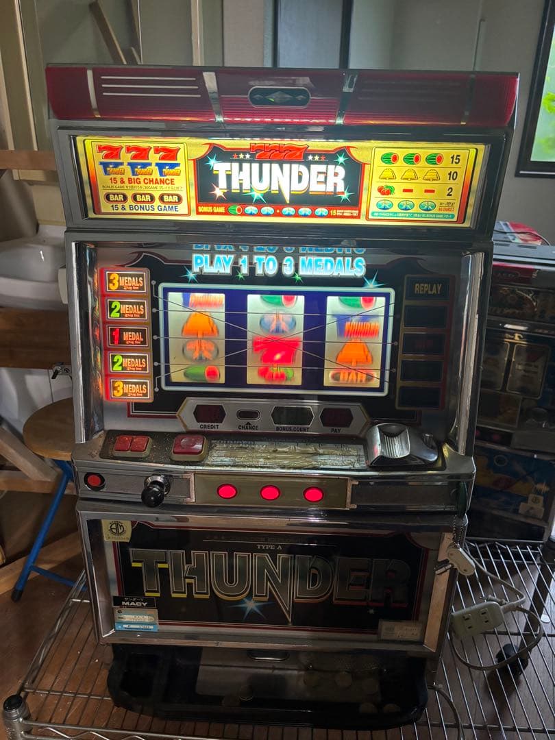 thunder サンダーV スロット　名機　実働　当時物