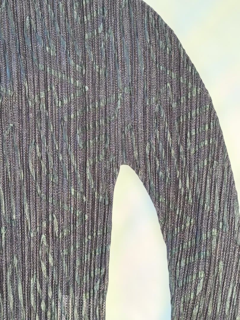 ISSEYMIYAKE プリーツ 透け感 ジグザグ模様 シャツ