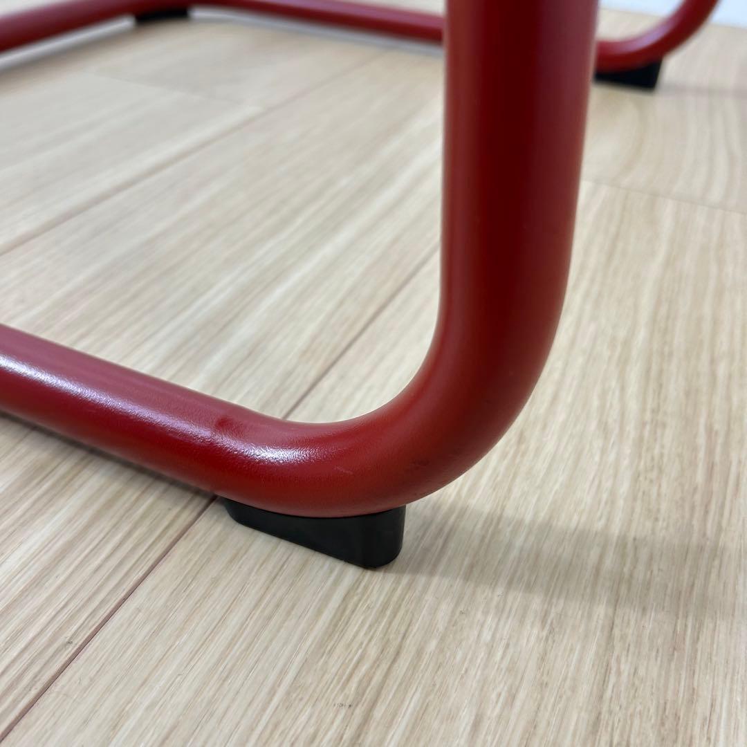 Knoll ノール トボガン プルアップテーブル メラミン天板　レッド　赤