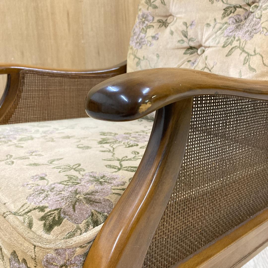 【カリモク】オールド　コロニアル アームチェア　1人掛けソファ 椅子 ①