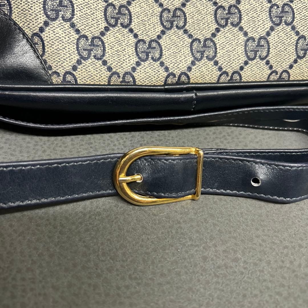 Gucci GGパターン ショルダーバッグ ネイビー/アイボリー