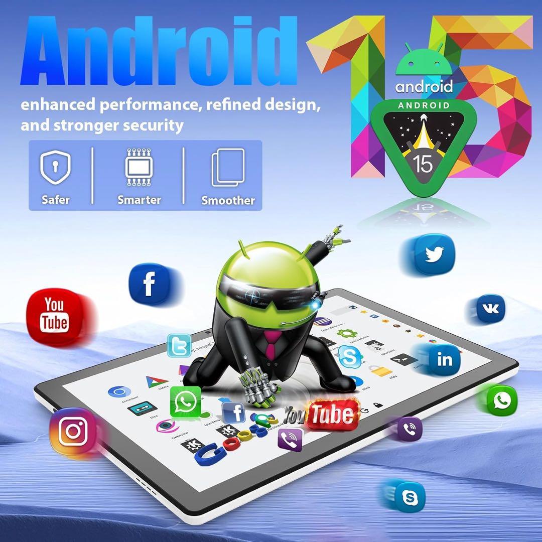 Android15タブレット11インチ 顔認識 24GB+128GB+1TB拡張