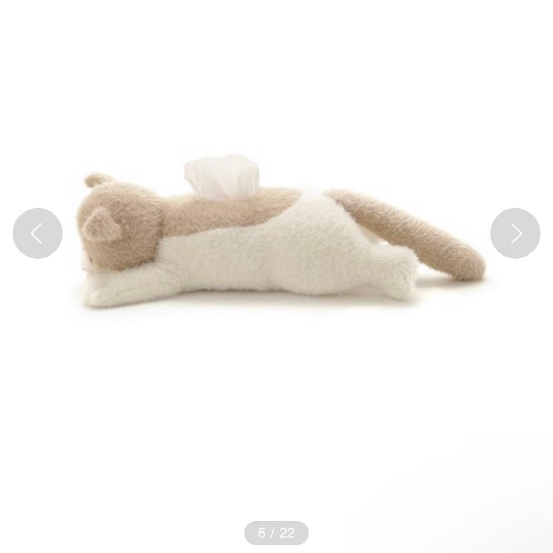 新品　ジェラートピケ　CATティッシュケース　ベージュ　ジェラピケ　完売品