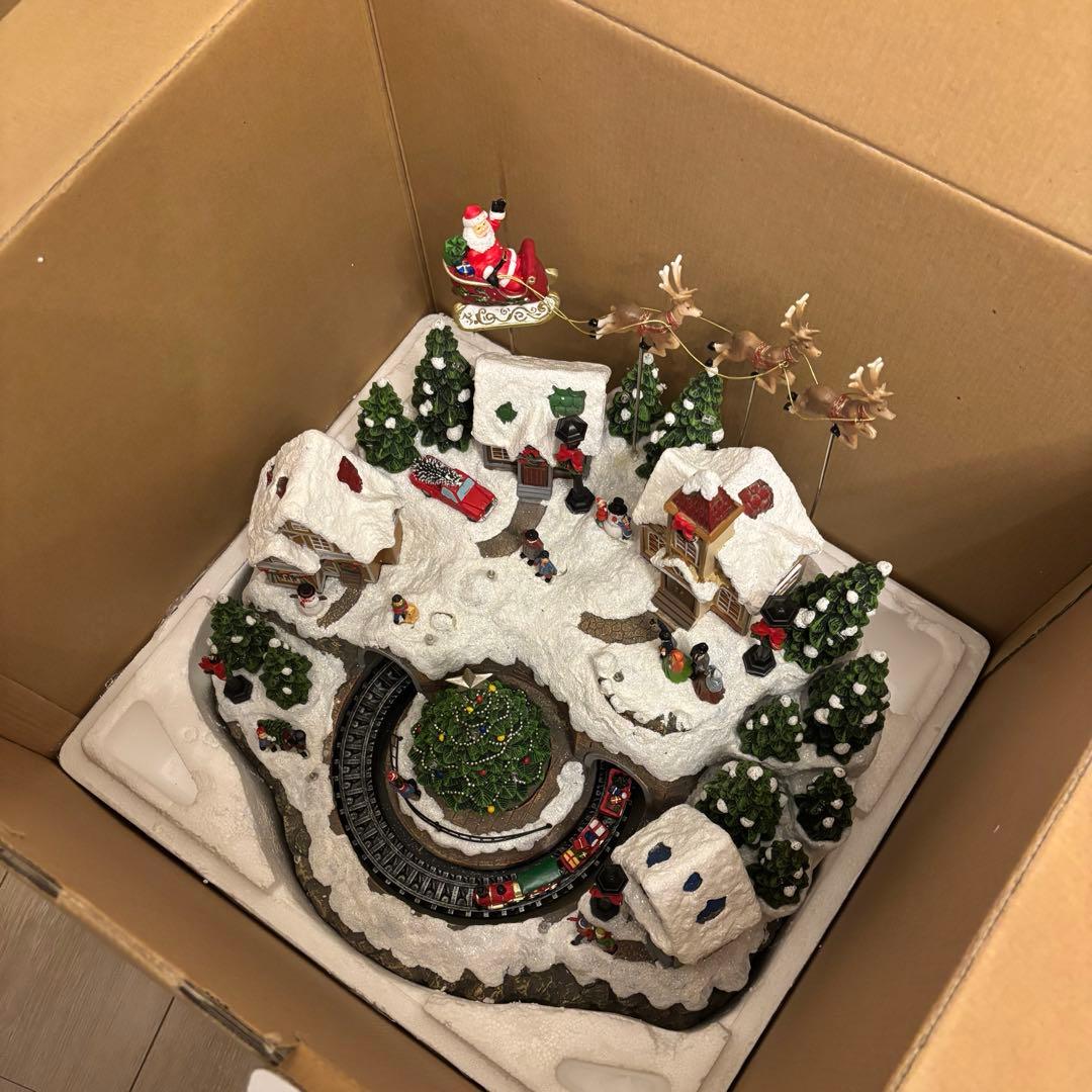 美品✨コストコ クリスマス オルゴール LED付き置物 音楽付き