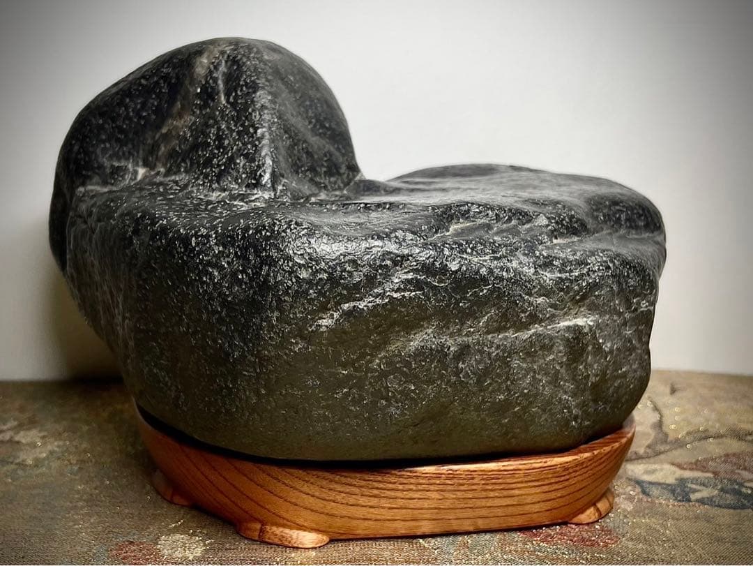 姉川梨地石 横18.5×高13×奥行15(cm) 3.74kg  水石 盆栽