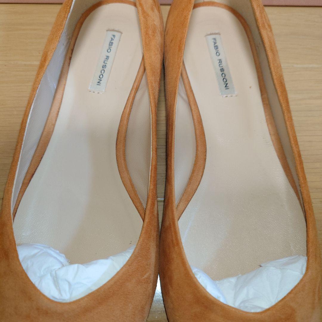 FABIO RUSCONI 【美品】スエード パンプス オレンジ