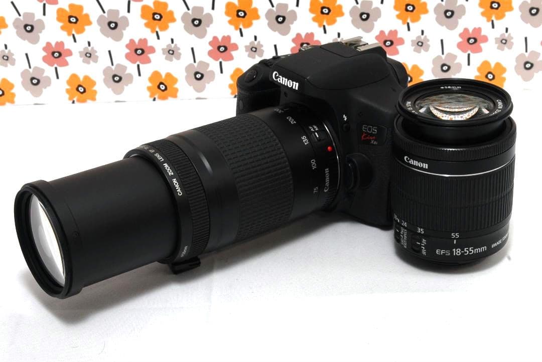 【返品保証】❤ダブルレンズ❤CANON KISS X8i❤Wi-Fi画像転送❤