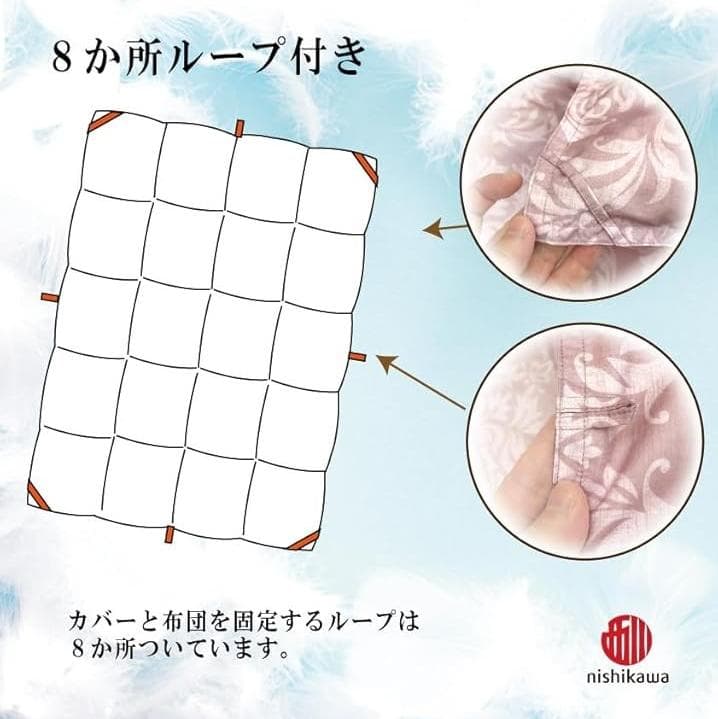 【新品】　西川　羽毛布団　シングル　ダウン85%　軽量　ピンク