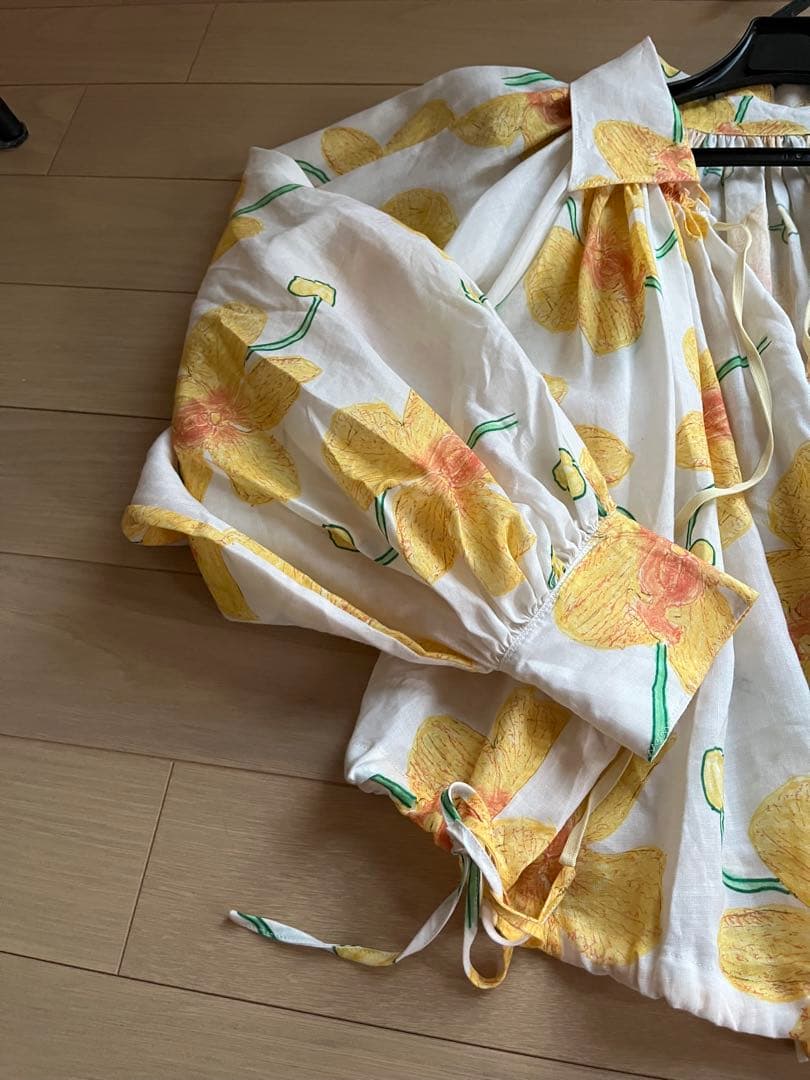 マルニ　フラワープリント　ボリュームギャザーブラウス　美品　40