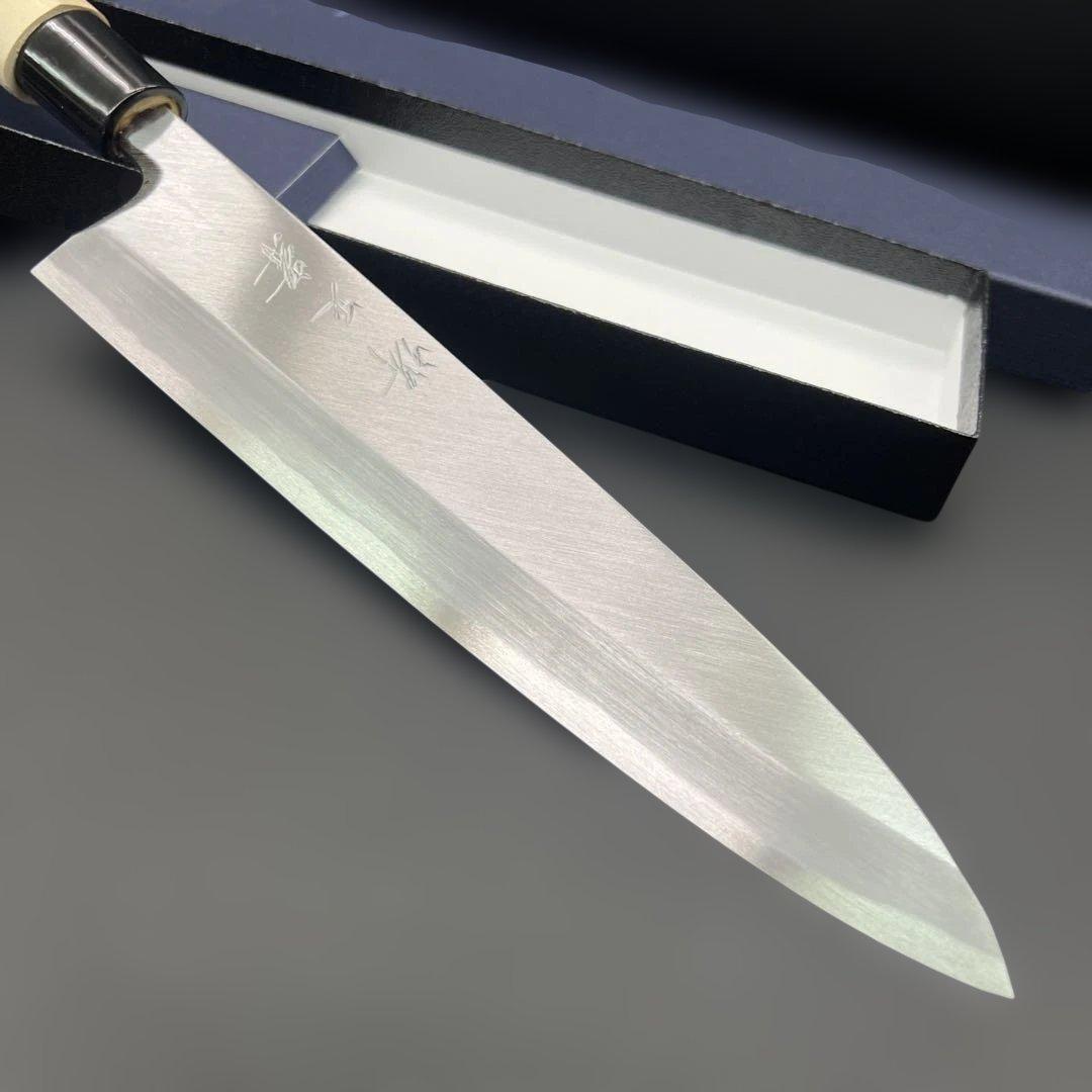 ★新品送料込堺正孝白鋼身卸包丁210mm七寸右片刃和包丁堺打刃物化粧箱入り