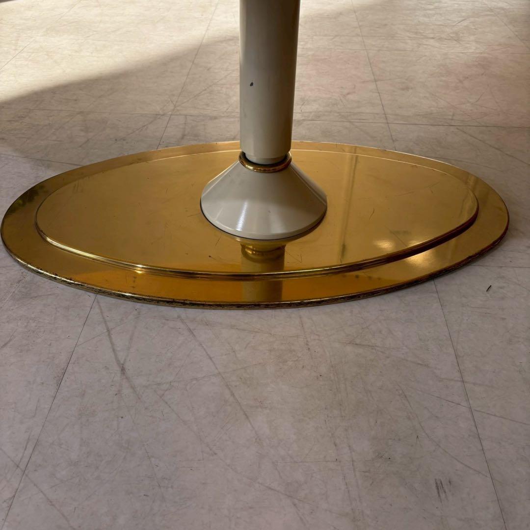 楕円テーブル　センターテーブル　リビングテーブル　ローテーブル　真鍮ベース