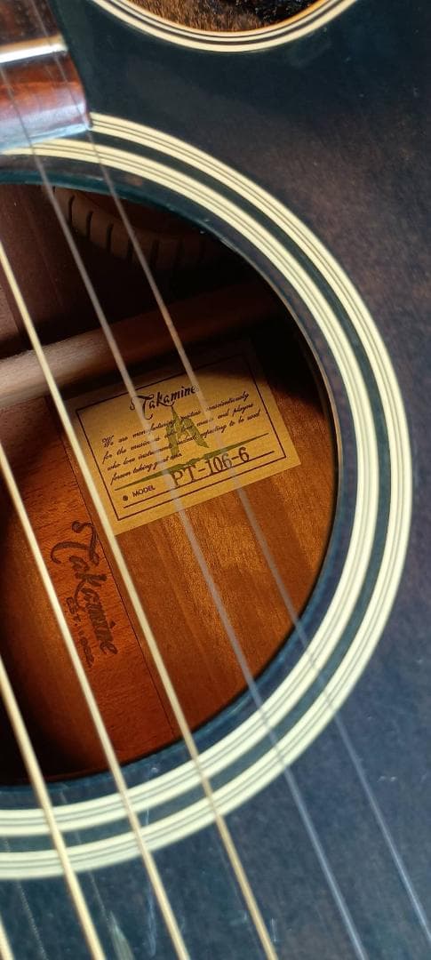 【メンテ済美品】Takamine PT-106-6 専用ハードケース付