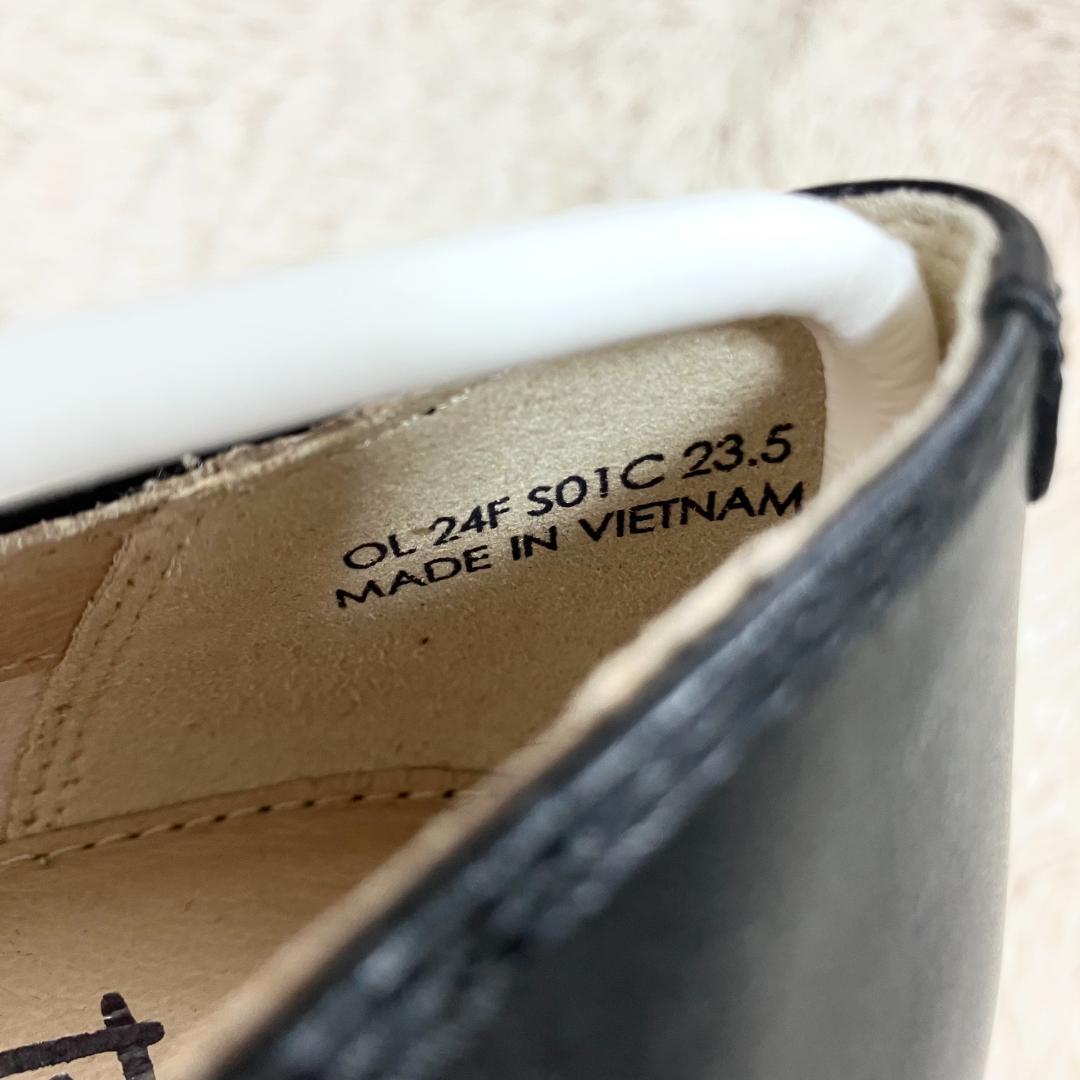 新品未使用✨ REGAL R. フラットパンプス 黒 本革 23.5 箱付き