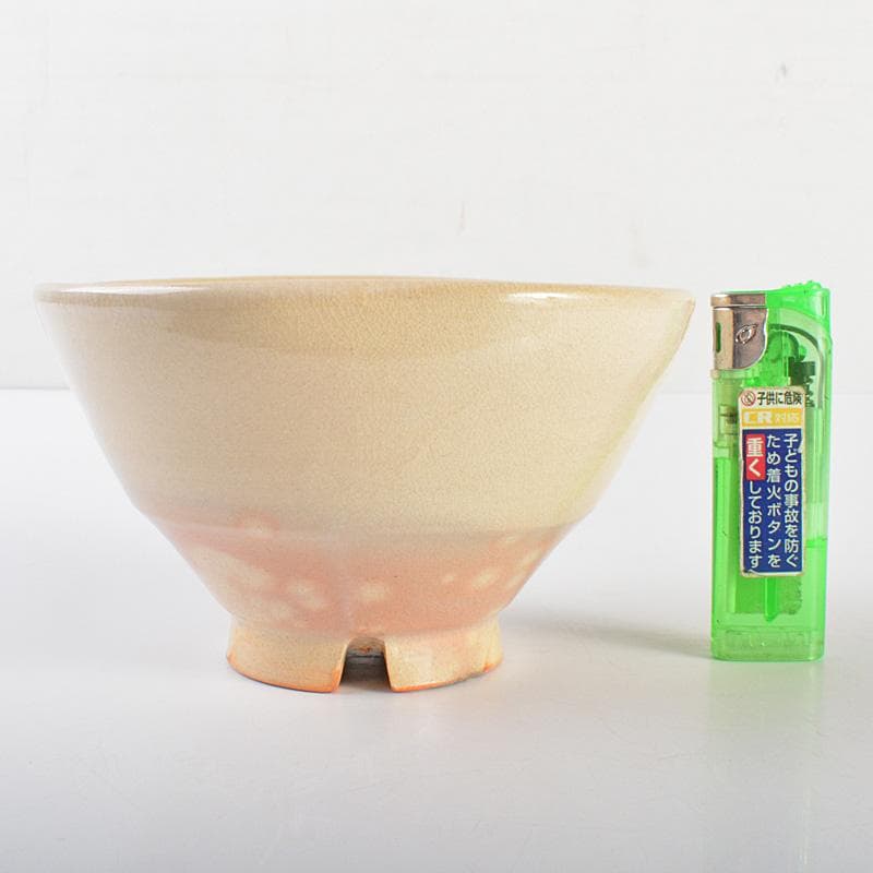 萩焼　旭雲山　松延窯　金子松延作　茶碗　宗左（而妙斎）極め箱　M　R6900