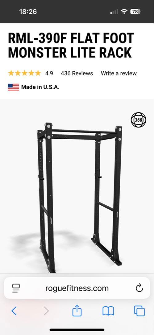 ROGUE モンスターパワーラック バーベルGYMWAY ウエイトプレート