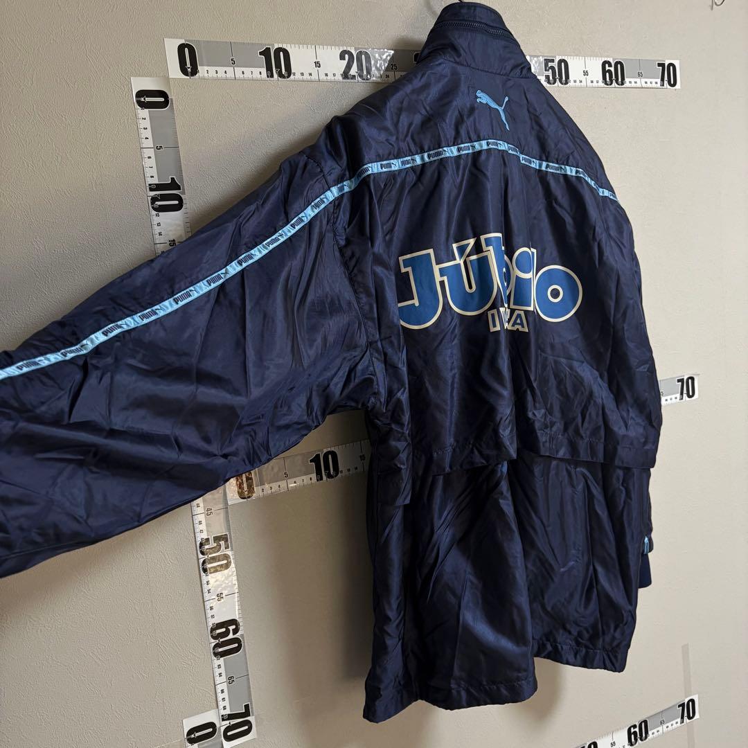 紺色プーマ PUMA 上下セット ジュビロ磐田 ナイロンジャケット L