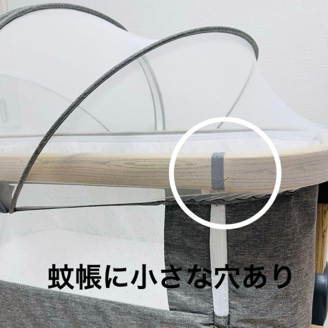 ベビーベッド　HZDMJ 2021年型 キャスター付 敷きパッド付　持ち運びOK