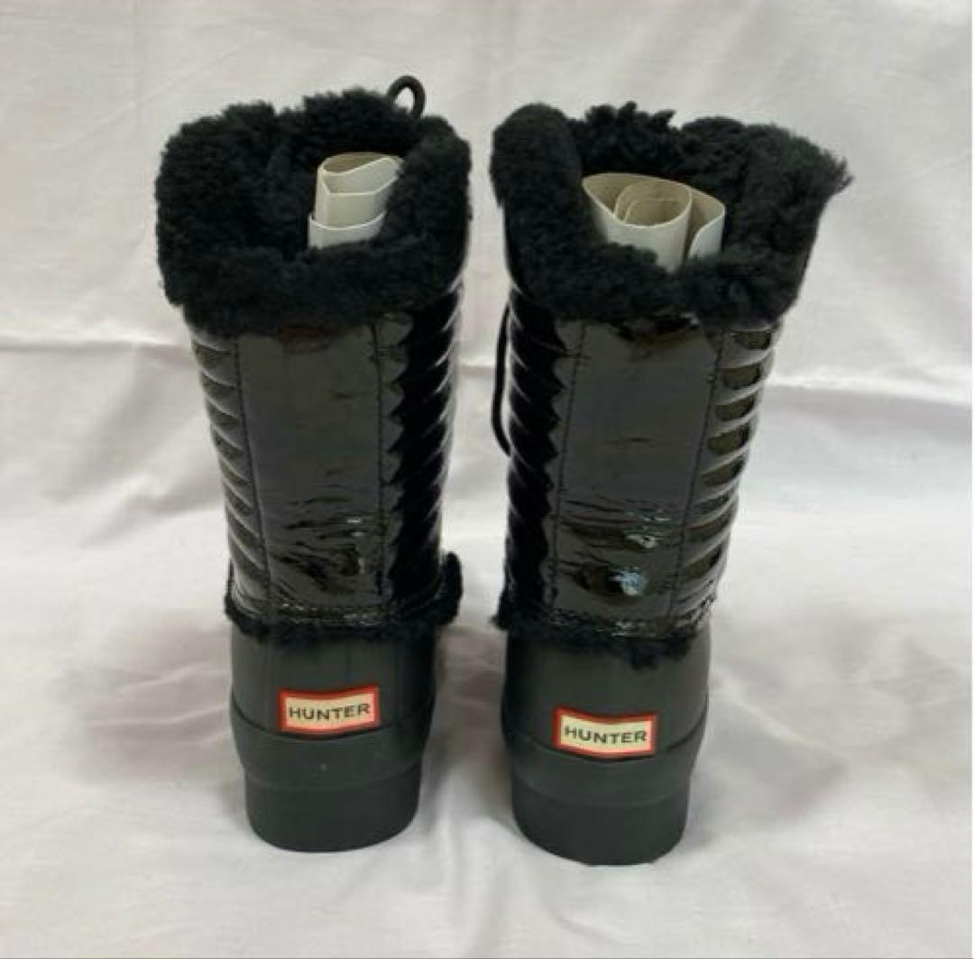 HUNTER ハンター ブーツ スノーブーツ 黒 パテント UK4