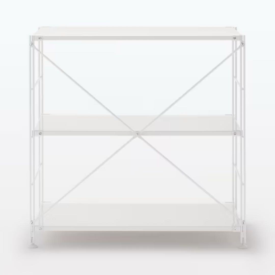 値下！【美品・特注】無印良品 ユニットシェルフ ライトグレー 棚板112cm