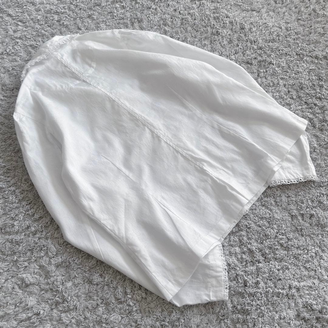 希少【ピコレース×ジャガード（花柄刺繍）】MIYACOミヤコ／シャツジャケット