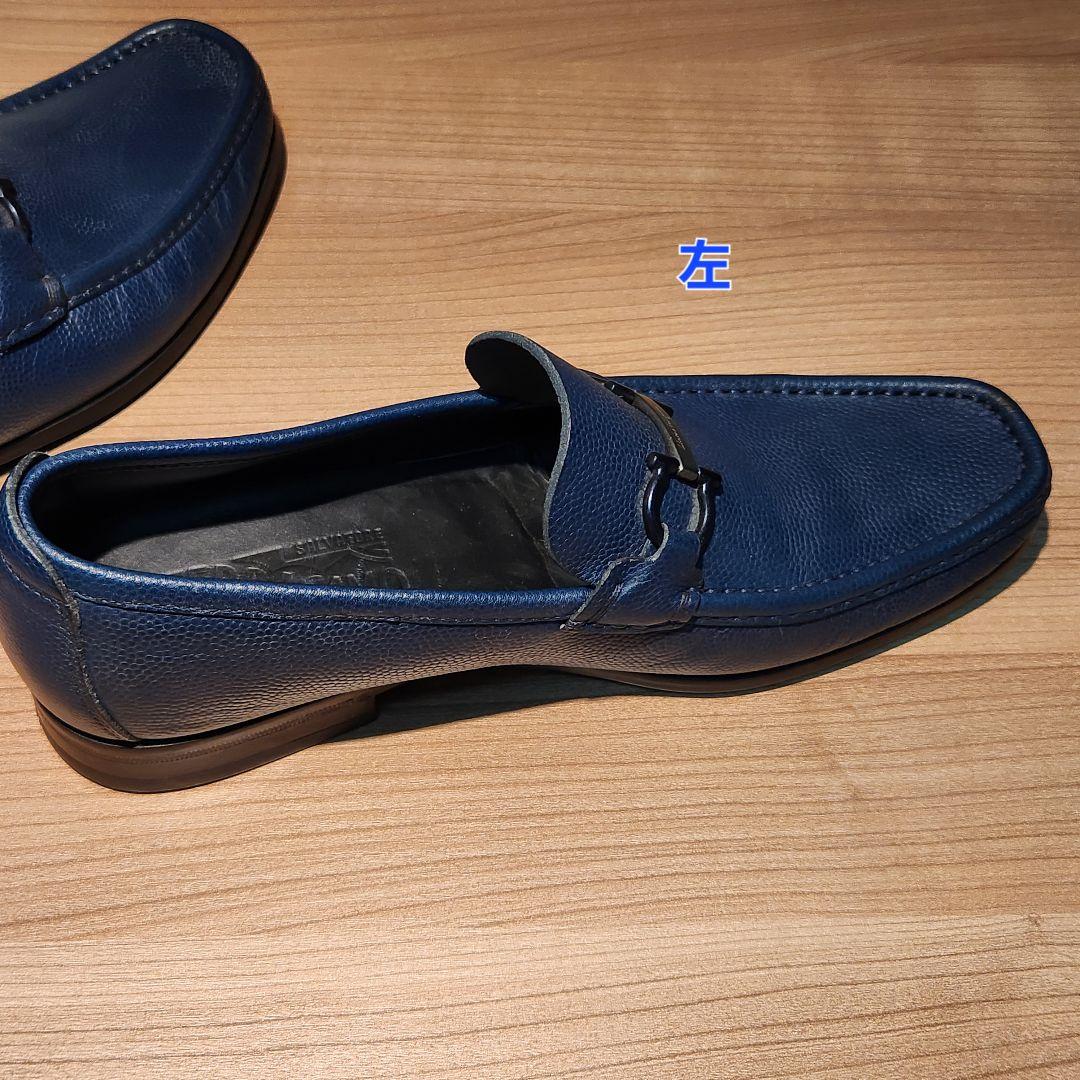 FERRAGAMO ネイビー ローファー 26cm