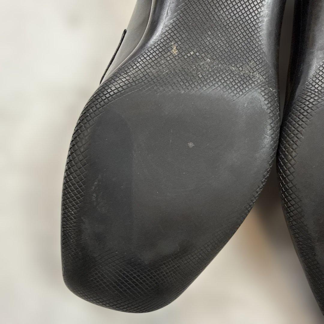 PRADAプラダ　三角プレートロゴ　ローファー　ブラック　サイズ7 1/2