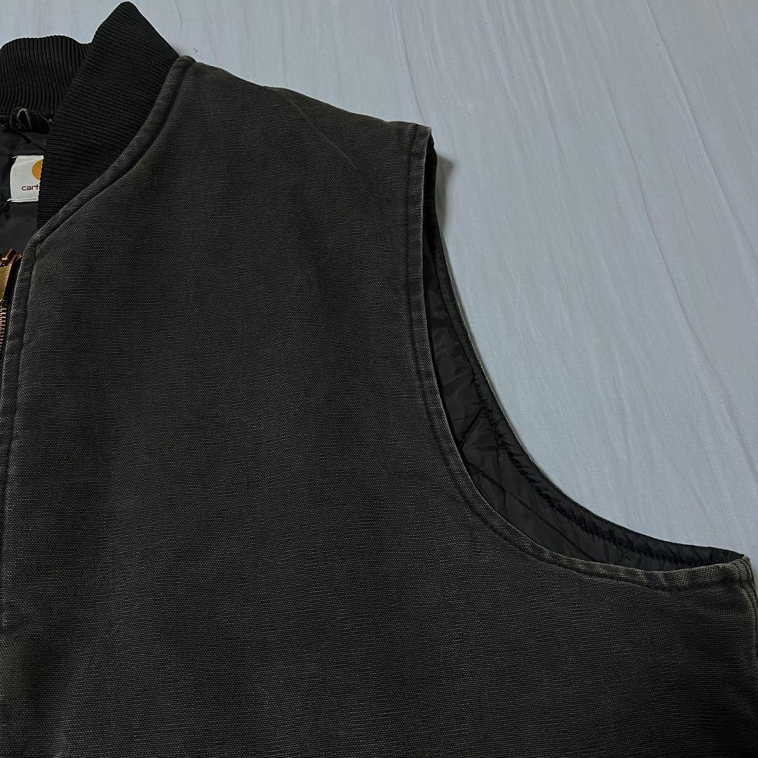 J*J様 カーハート　ダックベスト　腰ゴム　フェードブラック　USA製　80s