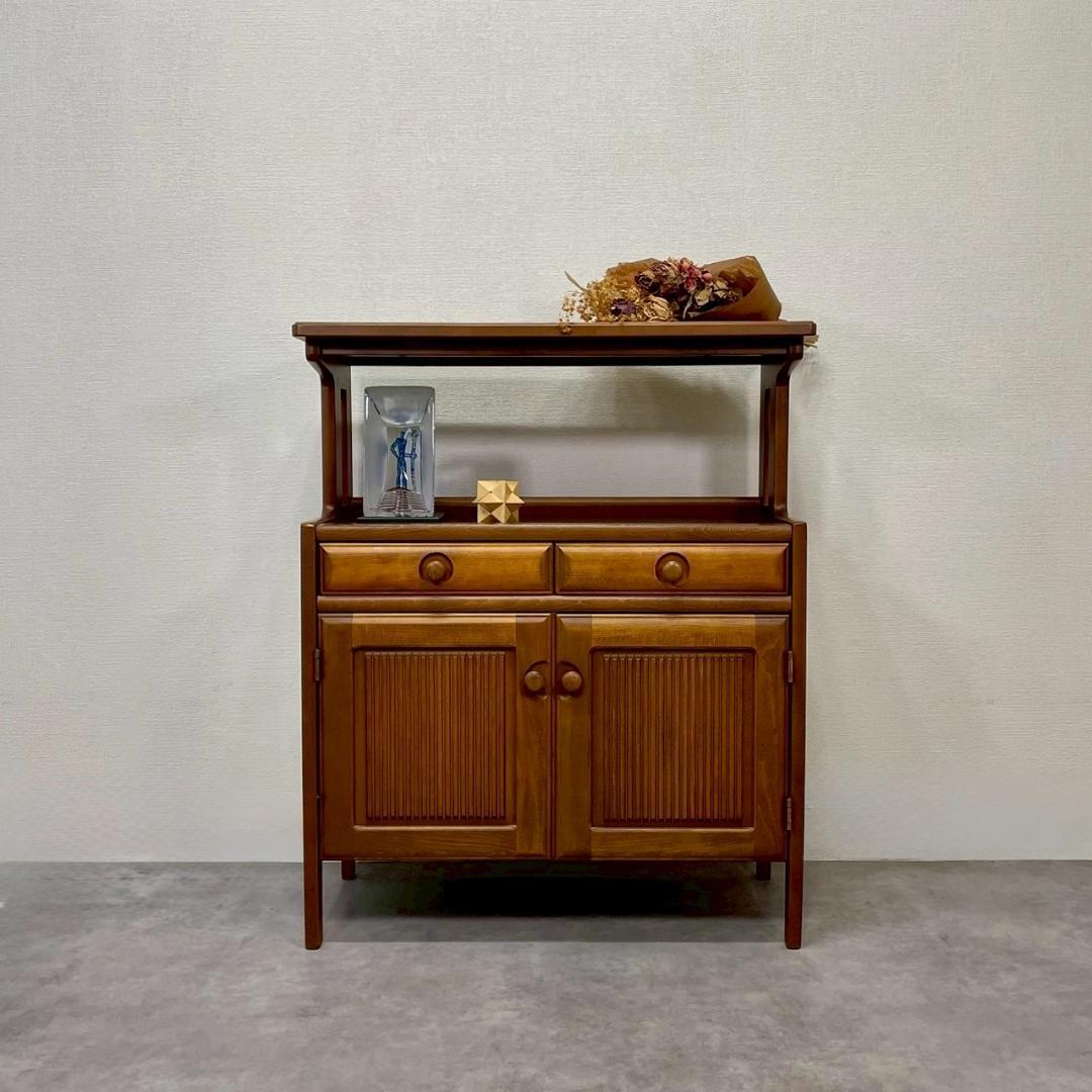 karimoku カリモク家具 キャビネット 棚付き 電話台 チェスト 北欧