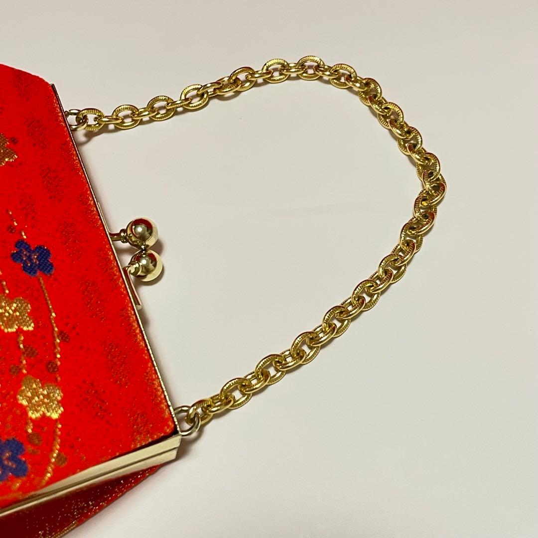 縁起の良い扇柄の七五三 7歳 着物 袋帯 長襦袢 小物セット オレンジ グリーン