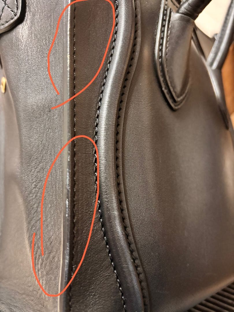 美品CÉLINE セリーヌ ラゲージ マイクロショッパー ハンドバッグ