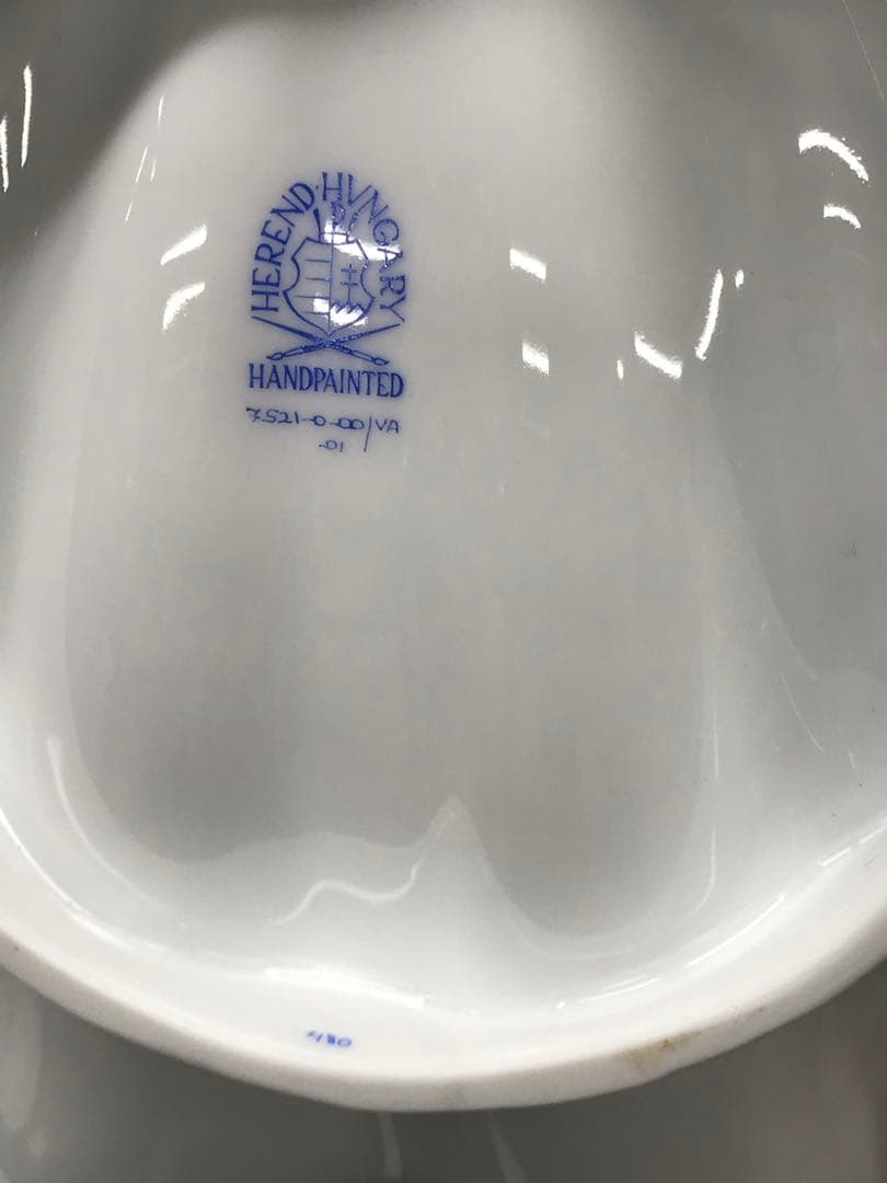 【美品】HEREND ヘレンド　ビクトリアプレイン　シェルディッシュ　プレート