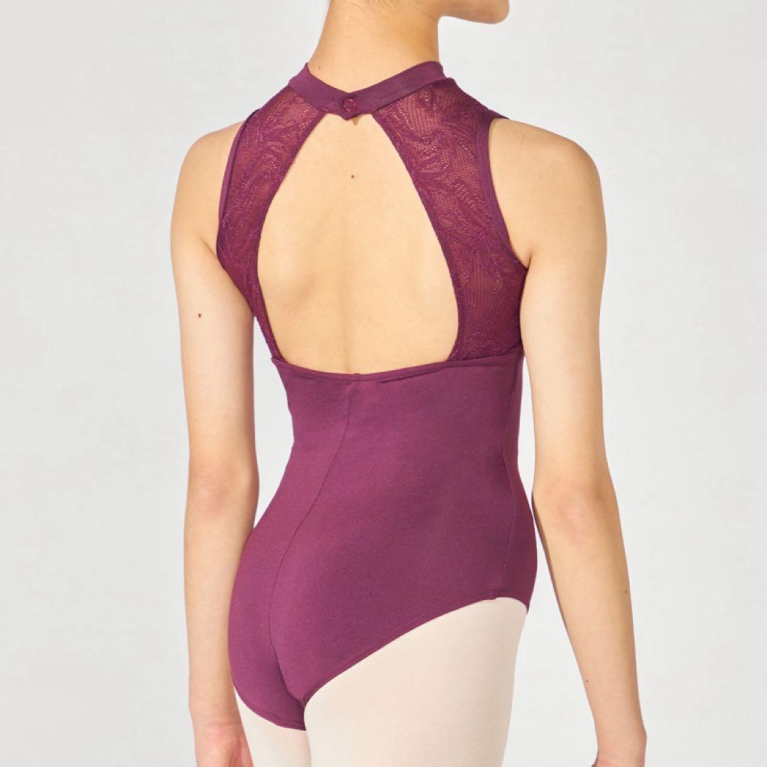 美品⭐︎チャコット ハイネックレオタード プラム150