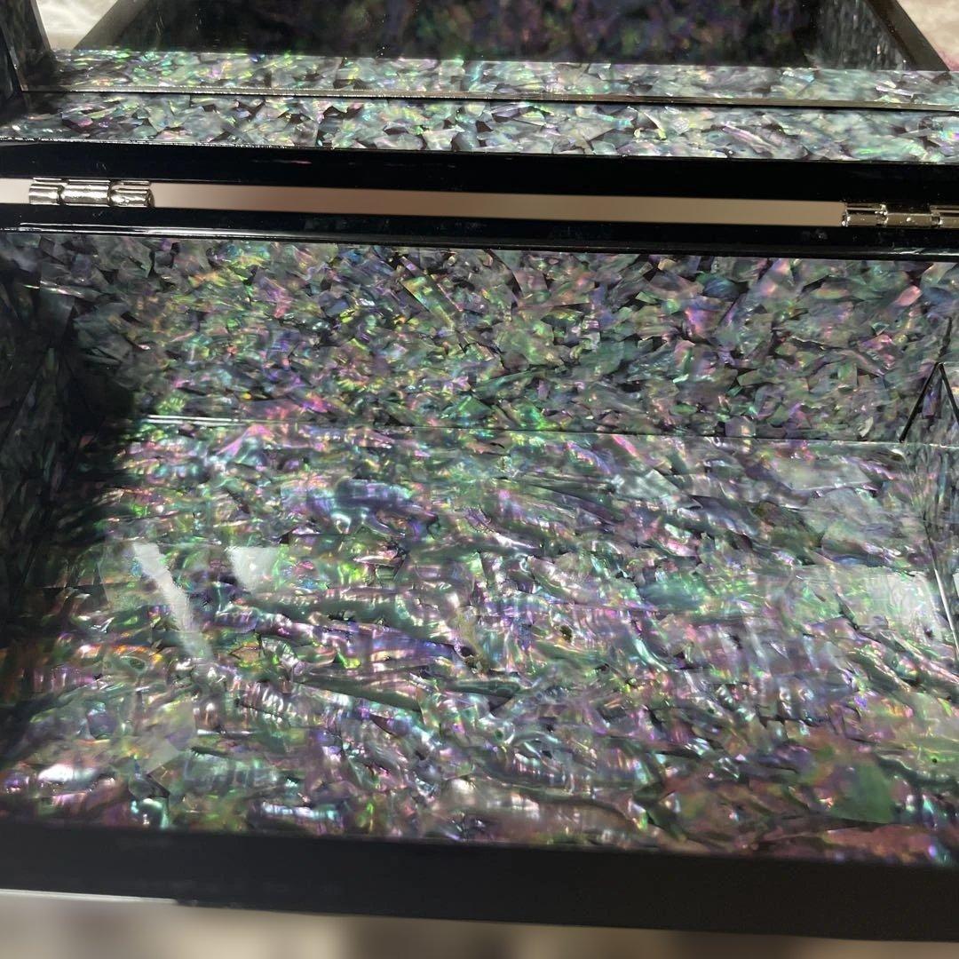 漆器 蝶と花の装飾 収納ボックス