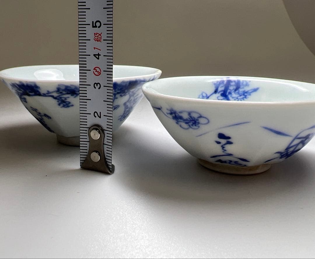 清水六兵衛　極上手盃2客　口径7/6.8㎝　東Y8-0204☆2Fトコチ