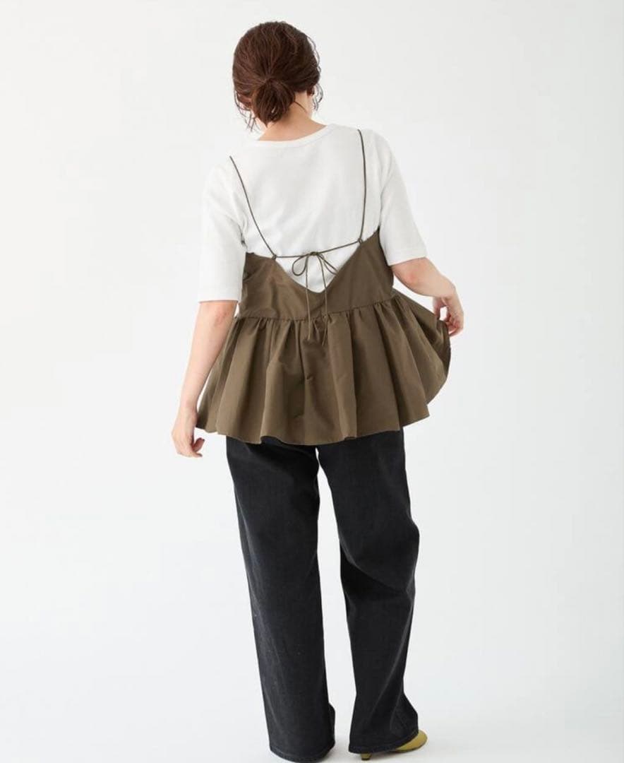 新品未使用　IENA イエナ　グログランキャミブラウス　カーキ　受注生産品　新作