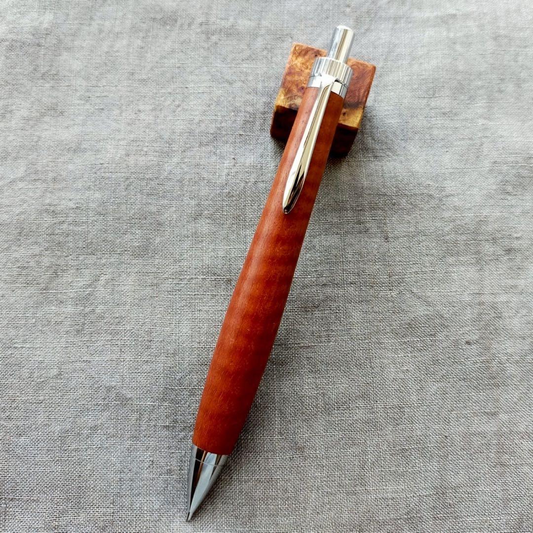 アマゾンジャラ　ハンドメイド　木軸シャープペン　0.5mm　天然木　シルバー