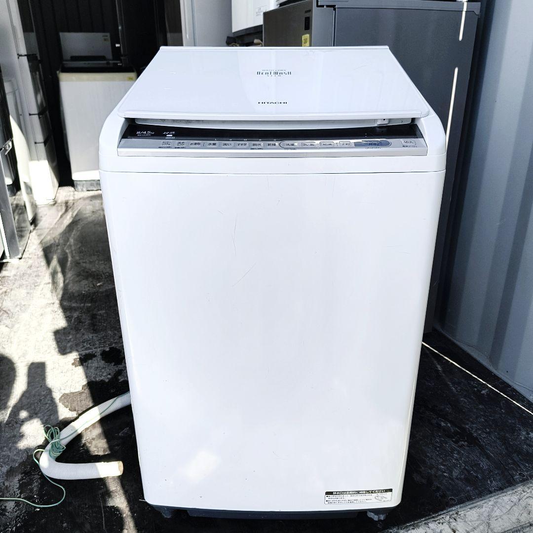運搬取付無料！日立ビートウォッシュ純正！熱乾燥付き！しっかり乾くおしゃれ洗濯機！
