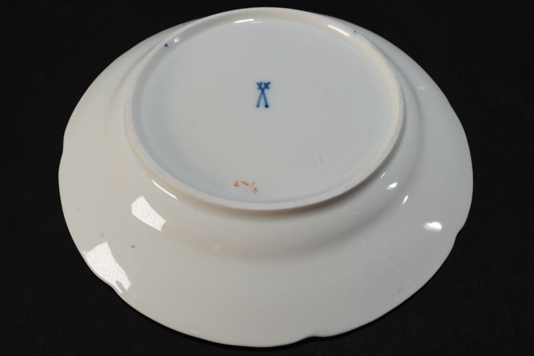 マイセン　Bフォーム　コバルト　プレート　20cm