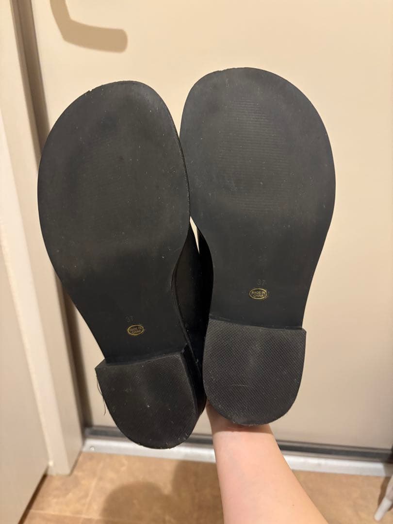 土日限定セール　トゥデイフル　 Slide Leather Shoes