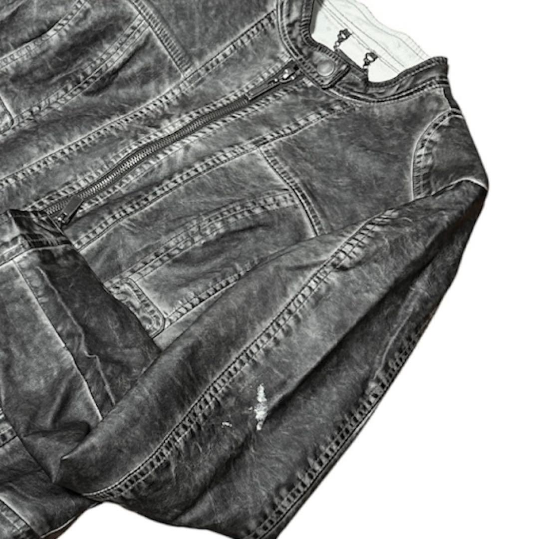 ジャケット・アウター vintage like fake leather jacket