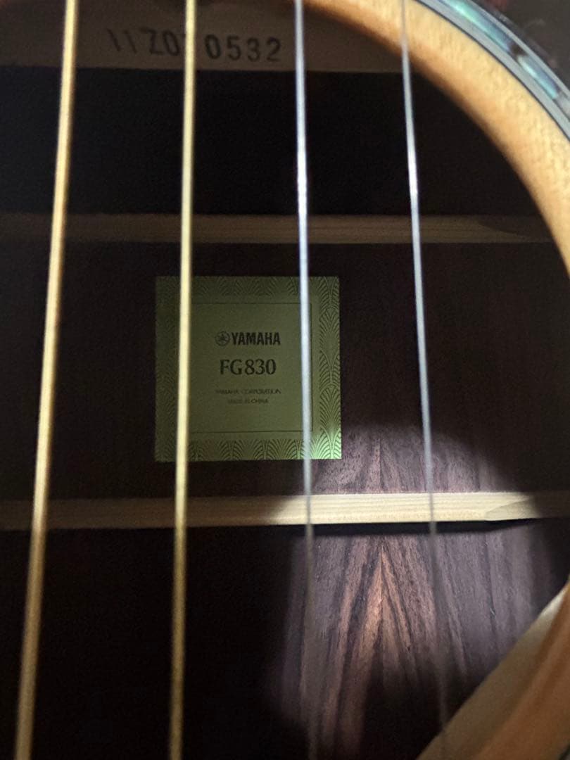 YAMAHA FG830 アコースティックギター ギターケース　他備品付き