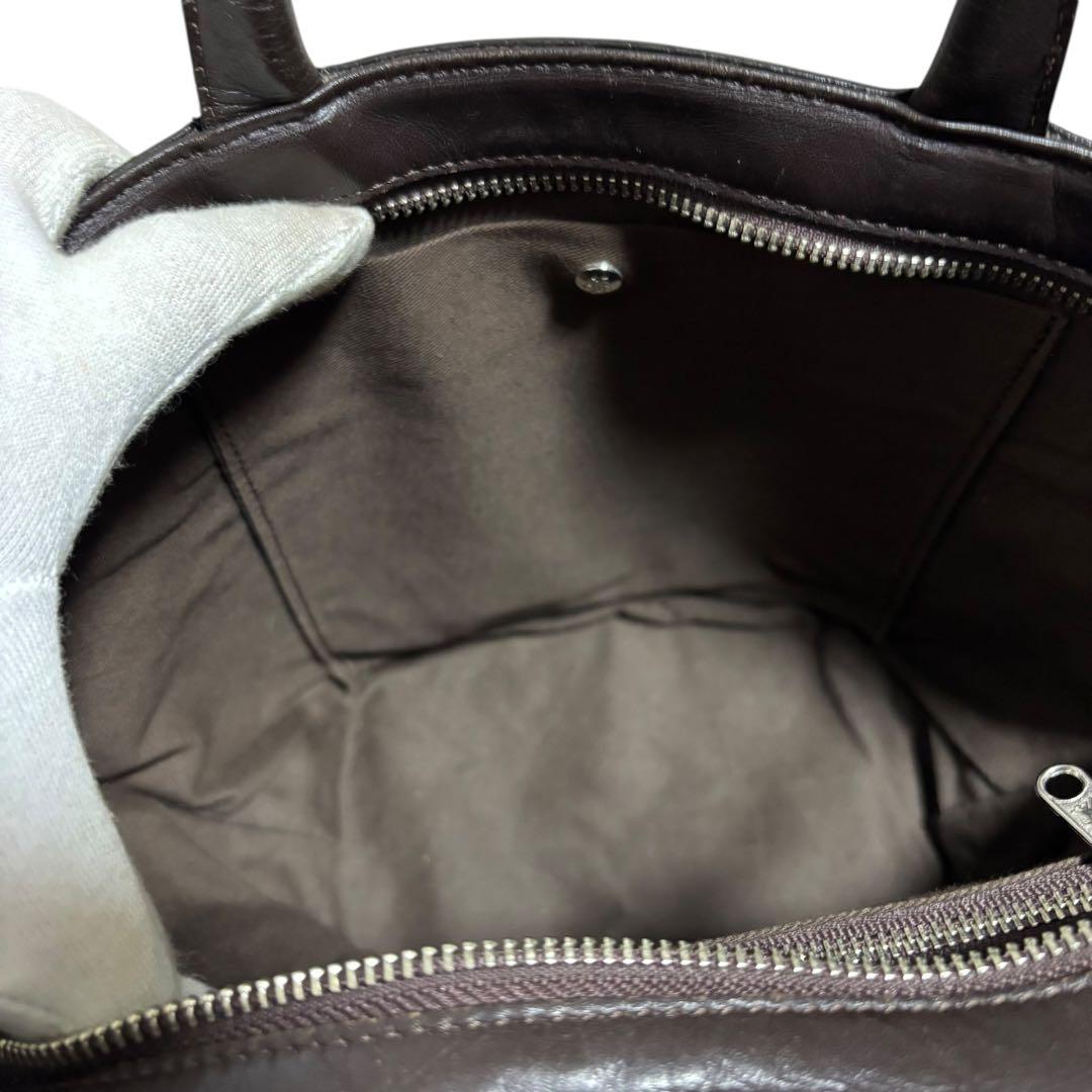 【希少】　マーガレットハウエル　レザー　ハンドバッグ　バケツ　ダークブラウン