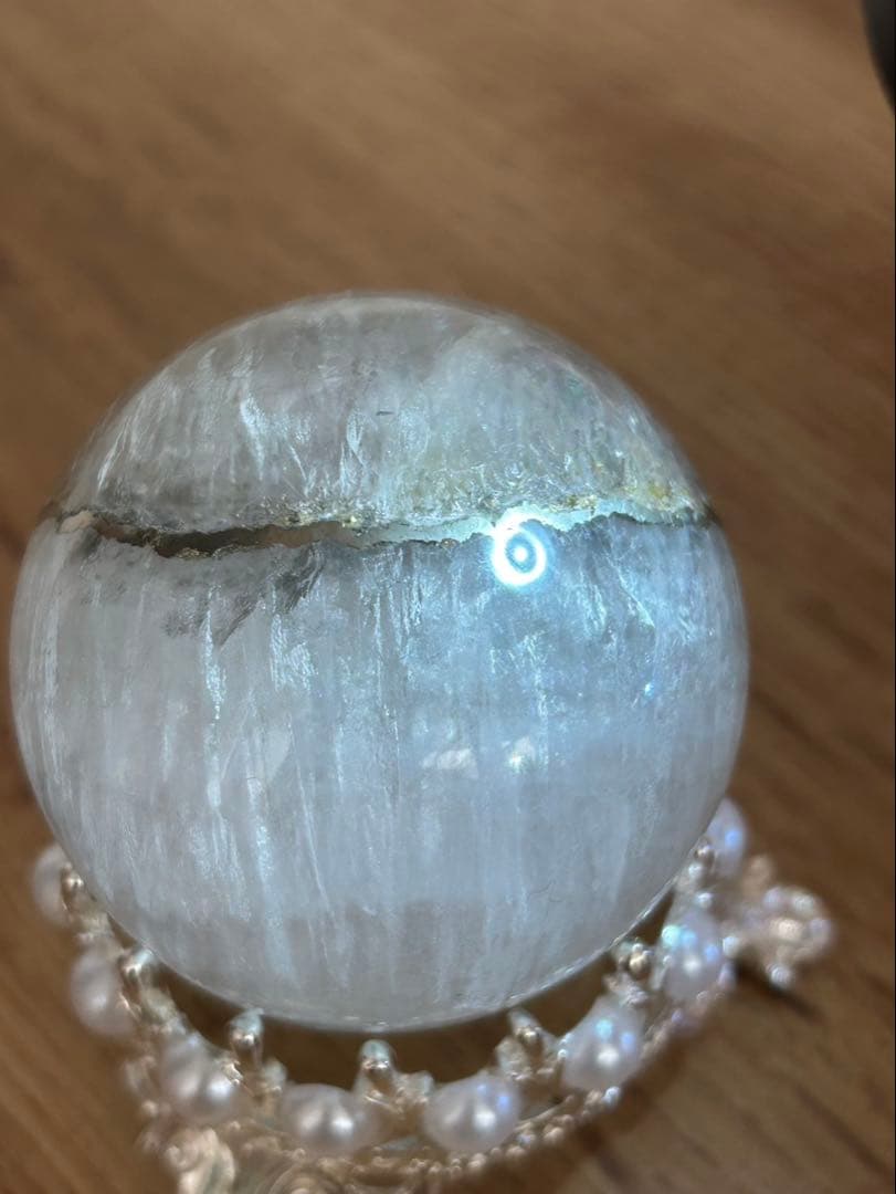 希少！！パイライト共生ホワイトフローライト 天然石