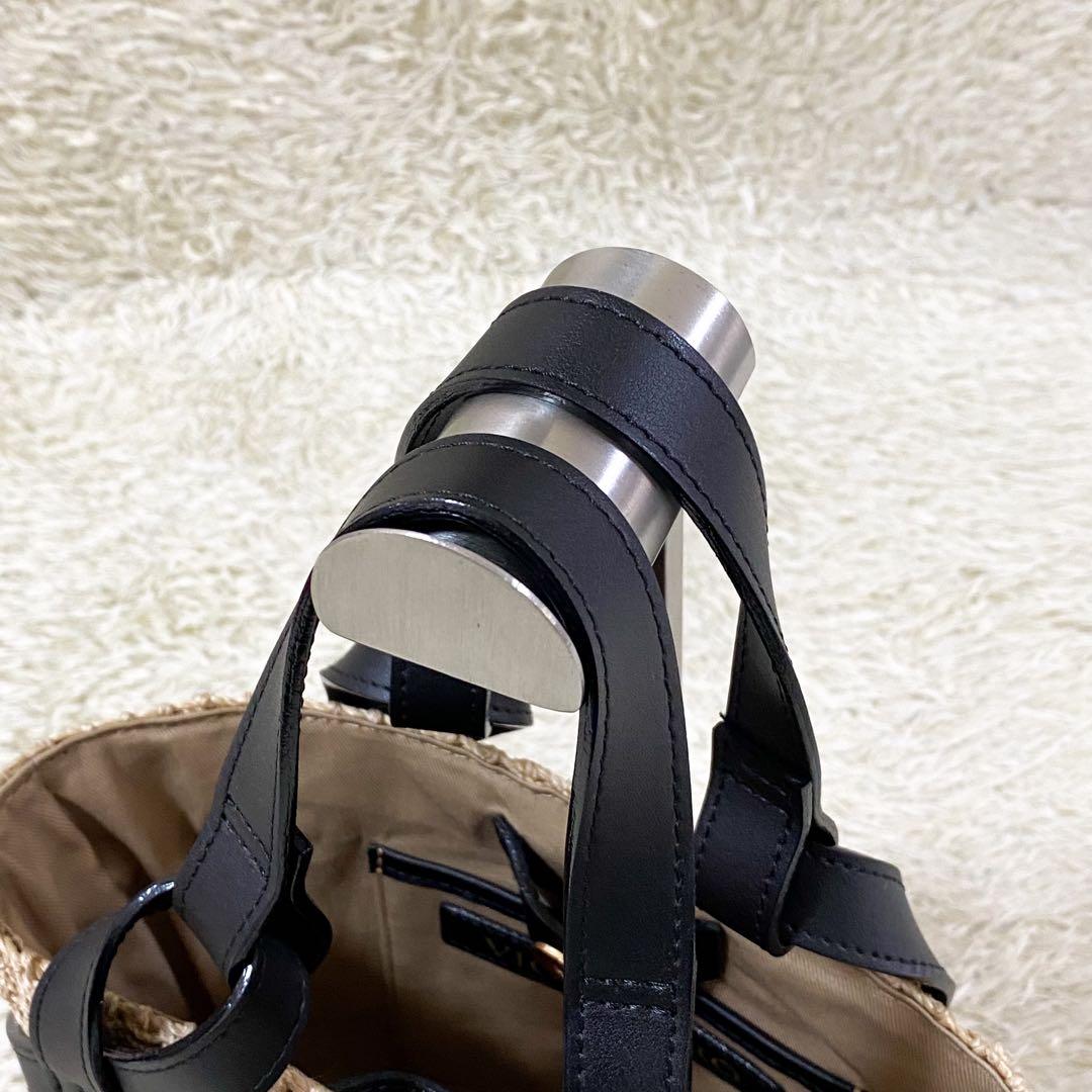 【未使用級】ヴィオラドーロ トートバッグ アバカ レザー