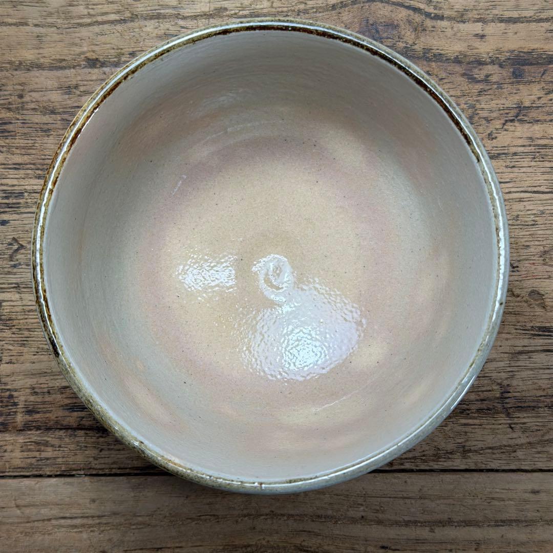 a782 送料込 乾山写 八橋 南口閑粋 在銘 四方桟共箱 茶道具 抹茶碗